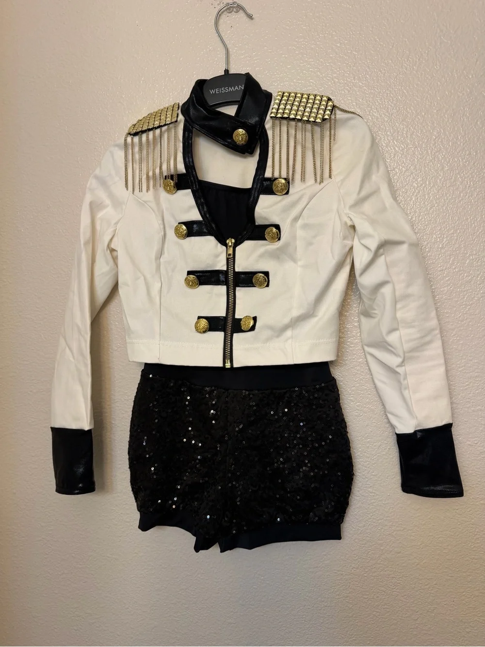 Weissman dance costume white ring master suit Michael Jackson Confident 10349 MC